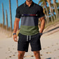 👕 LIMITED-TIME 50% OFF! ✨ Men's 2-Piece Polo Shirt & Shorts Set – Classic Collar, Breathable, Drawstring Waist 🌊