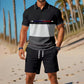 👕 LIMITED-TIME 50% OFF! ✨ Men's 2-Piece Polo Shirt & Shorts Set – Classic Collar, Breathable, Drawstring Waist 🌊