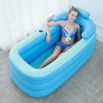🛁 LIMITED-TIME 50% OFF! ✨ Inflatable Bathtub for Adults – Bubble Bottom, Triple-Layer, Spa at Home 🧖