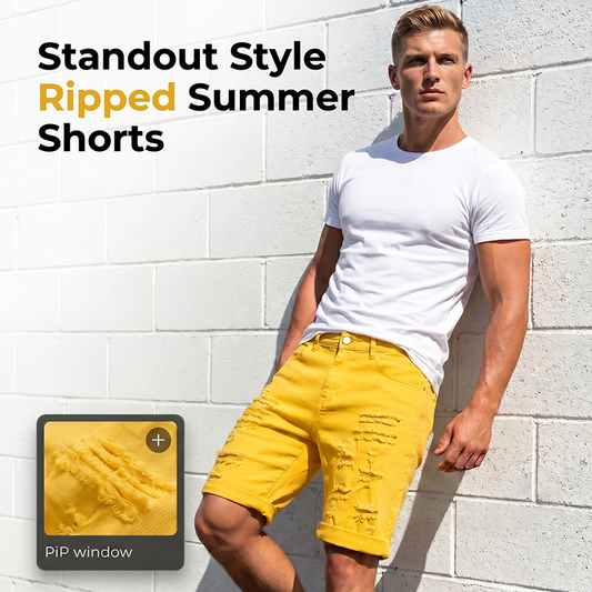 Men's Casual Summer Ripped Shorts