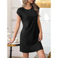 👗 LIMITED-TIME 50% OFF! ✨ Women's Crew Neck Solid Color Dress – Cotton Blend, Cap Sleeves, Relaxed Fit 🌸