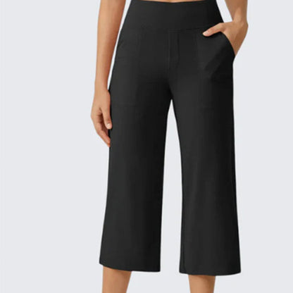 👖 LIMITED-TIME 50% OFF! ✨ Women's Casual Wide Leg Cropped Pants – Side Pockets, Breathable, Versatile 🌿