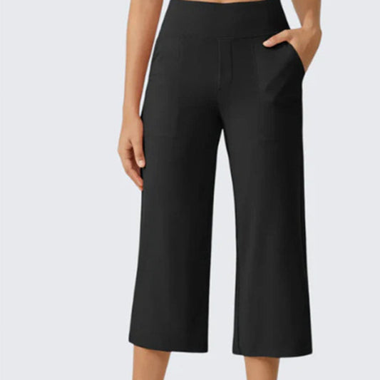 👖 LIMITED-TIME 50% OFF! ✨ Women's Casual Wide Leg Cropped Pants – Side Pockets, Breathable, Versatile 🌿
