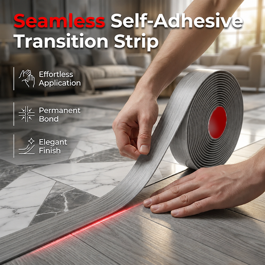 🏠 LIMITED-TIME 50% OFF! ✨ Self-Adhesive Flexible Floor Transition Strip – Peel & Stick, Durable PVC, Smooth Transition 🛠️
