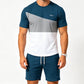 Men Color-Block T-Shirt and Shorts Set