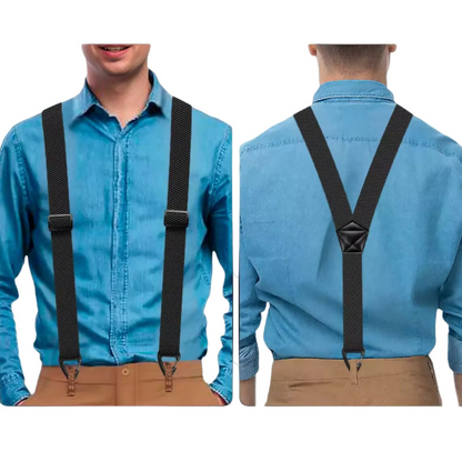 👔 LIMITED-TIME 50% OFF! ✨ Men's X-Back Suspenders with Hook Clips – Heavy-Duty, Wide Straps, Fully Adjustable 🔧