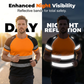 😎Men’s Fluorescent Color Block Athletic Shirt Outdoor Safety Tee