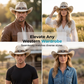 📢📢50% OFF !! ⏰Unisex Suede Cowboy Hat with Vintage Bull Band and Wind Rope