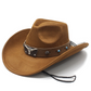📢📢50% OFF !! ⏰Unisex Suede Cowboy Hat with Vintage Bull Band and Wind Rope