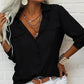 👔 LIMITED-TIME 50% OFF! ✨ Women's Solid Lapel Long Sleeves Button-Down Shirt – Classic Collar, Chest Pockets, Relaxed Fit 🌿