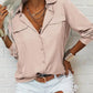 👔 LIMITED-TIME 50% OFF! ✨ Women's Solid Lapel Long Sleeves Button-Down Shirt – Classic Collar, Chest Pockets, Relaxed Fit 🌿