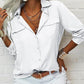 👔 LIMITED-TIME 50% OFF! ✨ Women's Solid Lapel Long Sleeves Button-Down Shirt – Classic Collar, Chest Pockets, Relaxed Fit 🌿