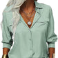 👔 LIMITED-TIME 50% OFF! ✨ Women's Solid Lapel Long Sleeves Button-Down Shirt – Classic Collar, Chest Pockets, Relaxed Fit 🌿