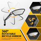 🚲 LIMITED-TIME 50% OFF! ✨ 360° Rotatable Bicycle Rearview Mirror – Shock-Absorbing Arm, Weather-Resistant, Universal Mount 🛡️