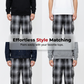 👖 LIMITED-TIME 50% OFF! ✨ Men's Retro Plaid Loose Fit Cargo Pants – Wide Leg, Cargo Pockets, Drawstring Waist 🌿