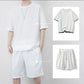 🎉 LIMITED TIME 50% OFF! 👕 Men's Waffle Knit T-Shirt & Shorts Set – Cooling Sensation Fabric & Relaxed Fit Design 💙