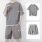 🎉 LIMITED TIME 50% OFF! 👕 Men's Waffle Knit T-Shirt & Shorts Set – Cooling Sensation Fabric & Relaxed Fit Design 💙