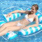 🥳2026 HOT SALE🥳💞50K+ SOLD!✨ 💝  Inflatable Stripe Pool Float Lounge Chair