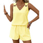 👚 50% OFF NOW! 🌊 Women's Summer Striped Sleeveless Vest Set – Soft & breathable – Perfect for beach, lounging or casual days – easy to style and comfortable 🌸✨