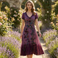 🌸✨Women's Vintage V-Neck Floral Maxi Dress – Flowy, Comfortable & Beautifully Feminine☀️