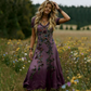 🌸✨Women's Vintage V-Neck Floral Maxi Dress – Flowy, Comfortable & Beautifully Feminine☀️