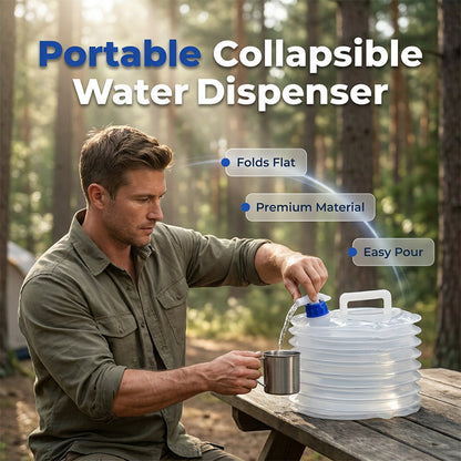 🎉 2026 Sale — Over 91,000 Sold! 💧 Collapsible Water Container with Spigot – Fold Flat for Camping 🏕️