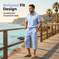 🎁2026 New Arrivals 50% OFF💥Men Summer Linen Set Loose Shirt and Cargo Shorts Two Piece Outfit