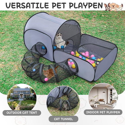 🎉 2026 Sale — Over 23,000 Sold! 🐱 Large Cat Tunnel for Play and Lounging – Multi-Zone Design 🎪