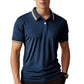 🎁2026 New Arrivals 50% OFF💥Men Fashion Contrast Lapel Quick Drying Short Sleeve T-Shirt