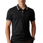 🎁2026 New Arrivals 50% OFF💥Men Fashion Contrast Lapel Quick Drying Short Sleeve T-Shirt