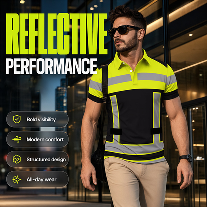 📢📢50% OFF !! ⏰Men's High Visibility Reflective Short Sleeve Shirt