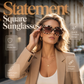 🌿 Square Sunglasses with Acetate Frame — Lightweight, Durable & Eco-Conscious Design