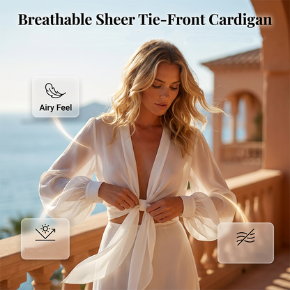 🏖️ Lightweight Summer Cover-Up Cardigan — Open Front Chiffon Top for Holiday, Travel & Everyday