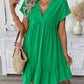 🌸 50% OFF NOW! 🌸Women's V-Neck Loose-Fit Dress with Ruffle Hem 👗 Flattering V-Neck, Playful Ruffles  ✨