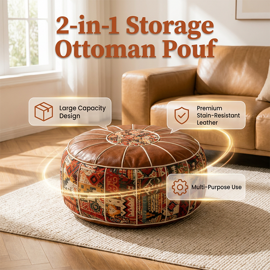 🛋️ 2026 Sale — Over 31,000 Sold!✨ Multifunctional Storage Ottoman Pouf – Hidden Storage 👜