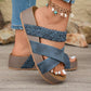 🎉 2026 Sale — Over 34,000 Sold! 👡 Women's Criss-Cross Woven Strap Wedge Sandals – Elevated Comfort & Style ☀️