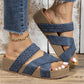 🎉 2026 Sale — Over 34,000 Sold! 👡 Women's Criss-Cross Woven Strap Wedge Sandals – Elevated Comfort & Style ☀️