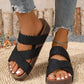 🎉 2026 Sale — Over 34,000 Sold! 👡 Women's Criss-Cross Woven Strap Wedge Sandals – Elevated Comfort & Style ☀️