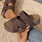 🎉 2026 Sale — Over 34,000 Sold! 👡 Women's Criss-Cross Woven Strap Wedge Sandals – Elevated Comfort & Style ☀️