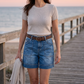 🏙️ Versatile Bermuda Denim Shorts — Style with Roll Necks, Blouses or Camisoles for Summer