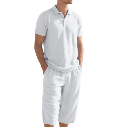 👔 50% OFF NOW! ☀️ Men's Linen Shirt & Casual Trousers Set – Light & airy – Perfect for sun-soaked days – relaxed summer style ✨🌿🩳