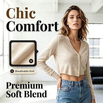 Women Thin Cropped Cardigan Button Front Summer Shawl for Slip Dress
