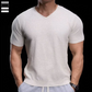 Breathable V-Neck Knit Tee