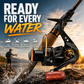 🎣TODAY ONLY ALL-🔥TIME LOW PRICE！🎣Must-have tool for all fishing lovers！Baitrunner Spinning Fishing Reel, Dual Brake System Smooth Silent Spinning Reel, Heavy Duty Sturdy Durable Saltwater Freshwater Reel for Lake River Shore Boat Fishing