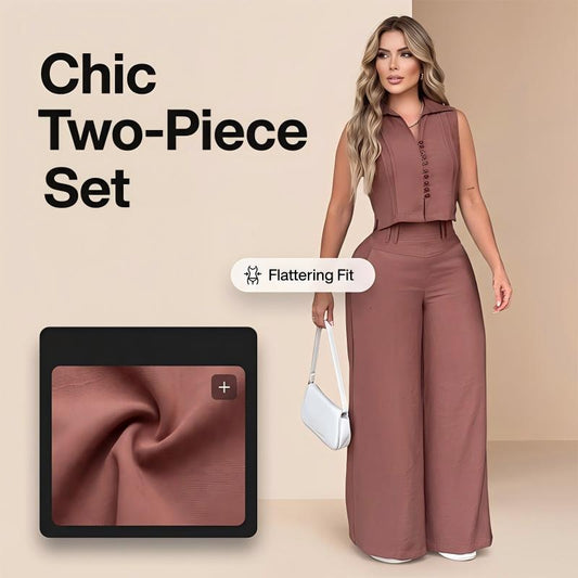 Women's Sleeveless Top & Pants 2-Piece Set