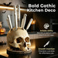 🎉 2026 Sale — Over 18,000 Sold! 💀 Funny Skull Knife Holder for Kitchen Storage – Gothic Kitchen Decor 🖤