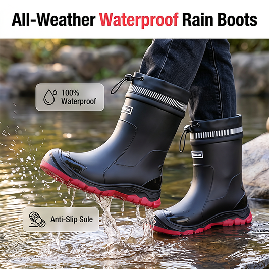 🎉 2026 Sale — Over 47,000 Sold!🌧️Unisex Mid-Calf Waterproof Rain Boots – Anti-Slip Sole, Easy Clean 👢