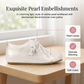 🎉 2026 Sale — Over 23,000 Sold!👟Women Retro German Trainer Shoes – Pearl Ribbon Lace, Ballet Style ✨