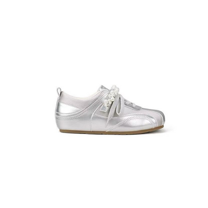 🎉 2026 Sale — Over 23,000 Sold!👟Women Retro German Trainer Shoes – Pearl Ribbon Lace, Ballet Style ✨