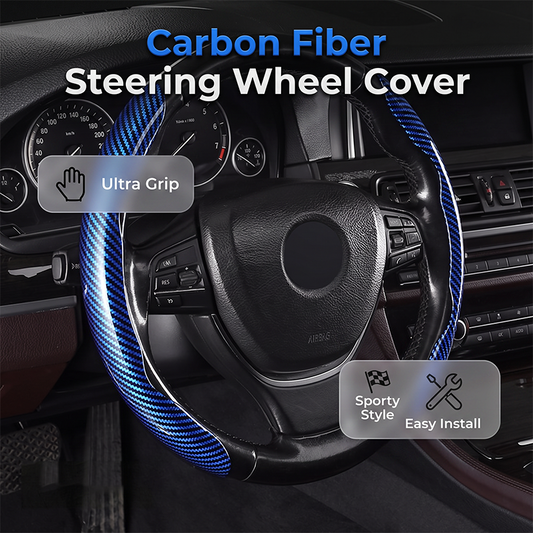 🎉 2026 Sale — Over 40,000 Sold! 🏎️ Segmented Carbon Fiber Steering Wheel Cover – Sport Contour 🔥